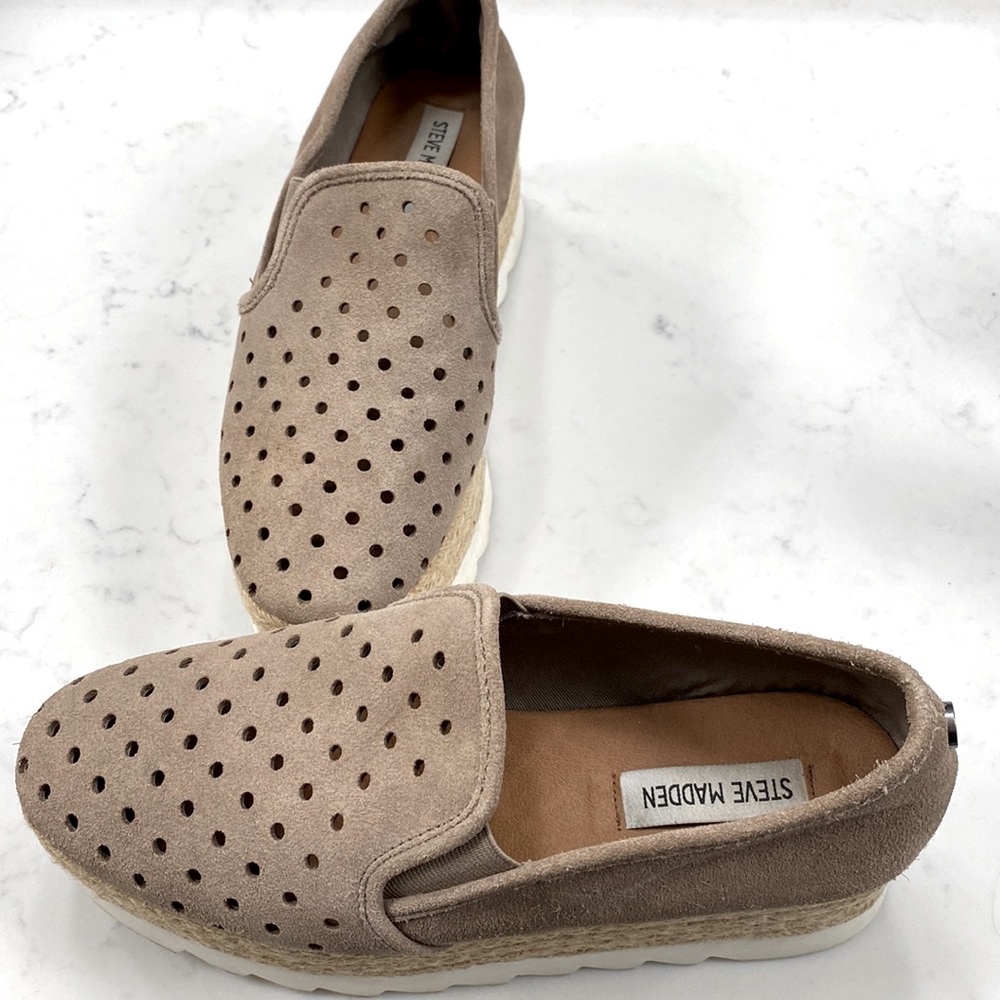 Steve Madden Koreen women’s size 8.5 suede platform espadrilles